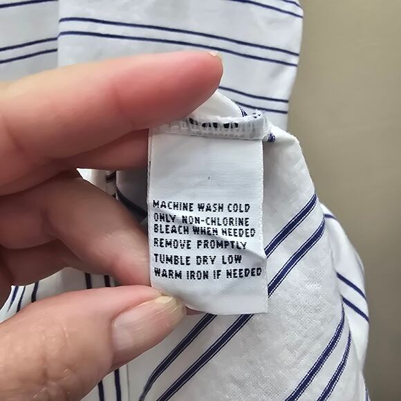 Polo by Ralph Lauren Striped Custom Fit Polo Big Pony Logo White Blue Size XL - Picture 5 of 5